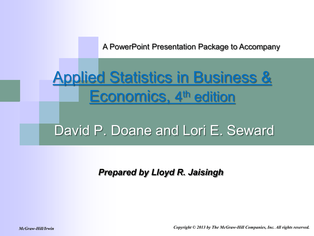 Applied statistics. Prepared by. applied business statistics.