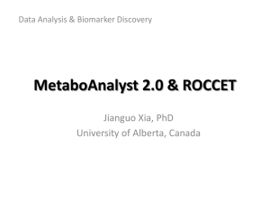 Metabolomic Data Analysis