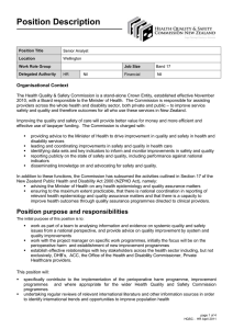 Standard Memo Template - Health Quality & Safety Commission