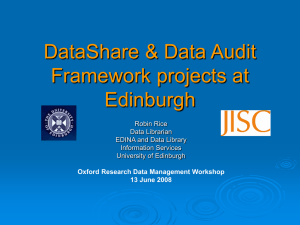 DataShare and Data Audit Framework projects at - DISC-UK