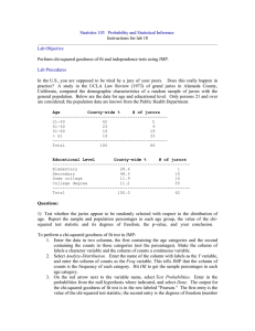 Statistics 103 Probability and Statistical Inference Instructions for lab