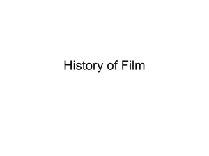 History of Film - Ms. Moran TPHS