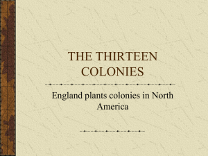 1. Founding the Thirteen Colonies