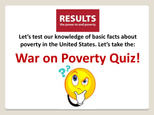 The War on Poverty Quiz