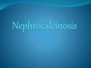 Corrisa H nephrocalcinosis