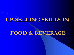 up-selling skills in food & beverage