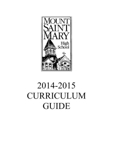 table of contents - Mount Saint Mary's