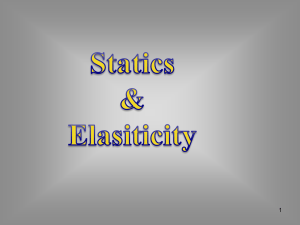 Statics & Elasticity