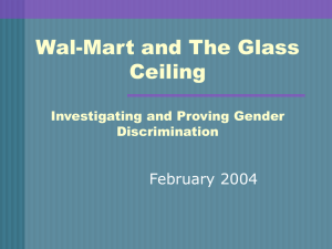 Wal-Mart and The Glass Ceiling Investigating and