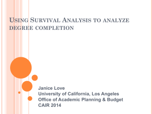 Using Survival Analysis to Analyze Degree Completion