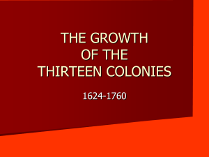 Growth of the 13 Colonies