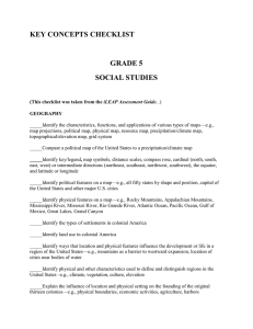 Social Studies Key Concepts Checklist
