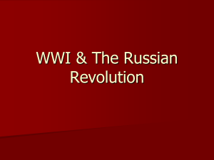 WWI & The Russian Revolution