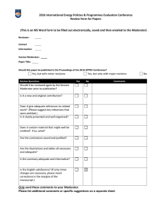 Paper Review Form Instructions - International Energy Policy