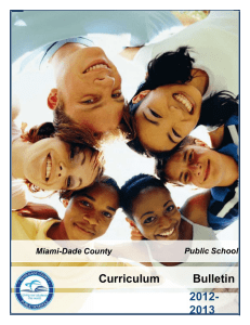 curriculum bulletin 2012-2013 - Miami Jackson Senior High School