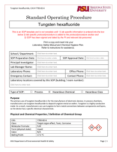 Tungsten hexafluoride