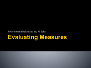 Evaluating measurement validity