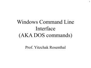 Windows Command Line Interface (AKA DOS