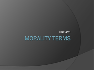 MORALITY Terms and S.T.O.P. Method