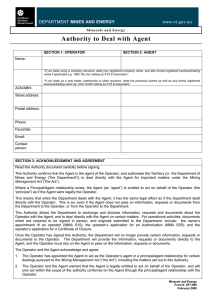 Authority to appoint an Agent Form
