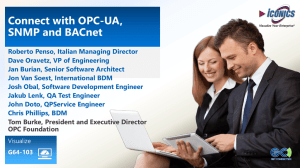 Connect with OPC UA, SNMP and BACnet G64-103