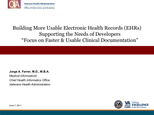 Building More Usable Electronic Health Records (EHRs) Supporting