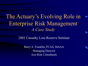 Enterprise Risk Management A Case Study