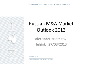 Russian M&A market outlook 2013
