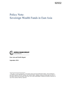 Table 1. Sovereign Wealth Funds in East Asia