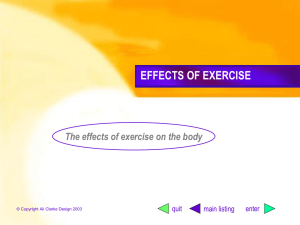 BodyWorks - Effect of Exercise
