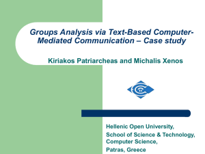 Working Groups Analysis via Text-Based Computer