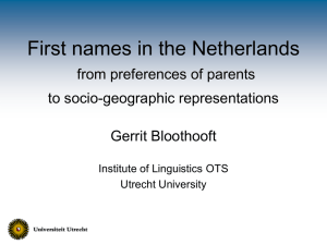 Naming and subcultures in the Netherlands