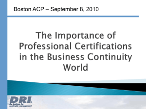 Al Berman Certification Presentation 9-8-10 to ACP