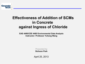 Effectiveness of Addition of SCMs in Concrete