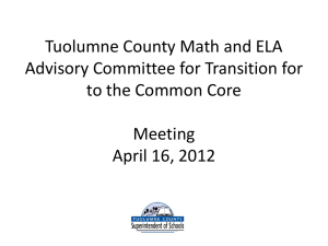 April 16 2012 ELA Math Advisory Mtg
