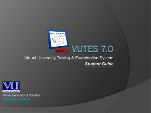 vutes 7.0 - Virtual University of Pakistan