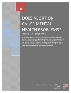 Does Abortion Cause Mental Problems?