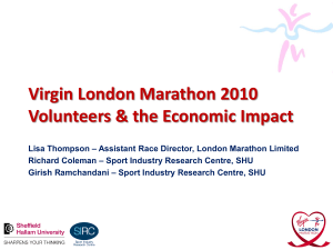 Virgin London Marathon Economic Impact & Volunteers