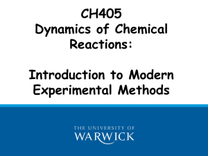 CH405 Dynamics of Chemical Reactions