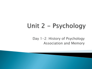 1. The Branches of Psychology