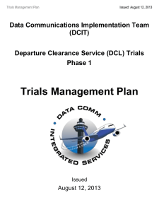 Trials Management Plan - Data Communications Integrated Services