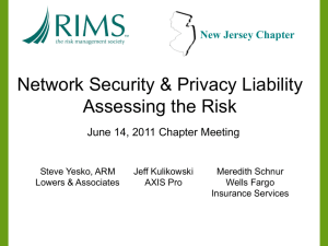 Network Security & Privacy Liability Presented by