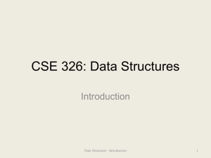 CSE 326: Data Structures