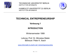 Technical Entrepreneurship