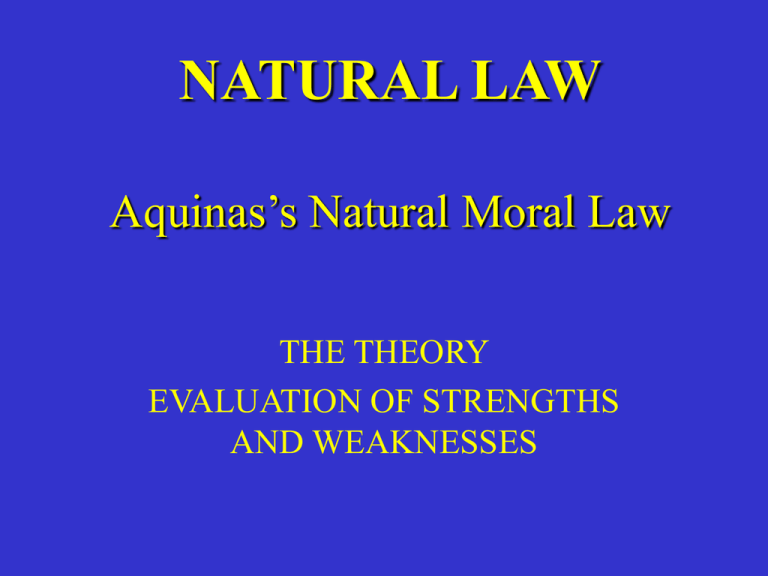 Natural Law Simple Explanation