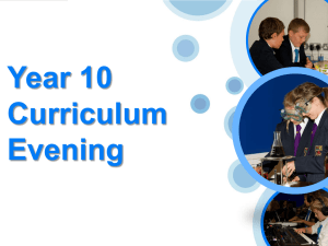 The Year 10 Curriculum - Turton High School
