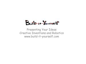 Presenting Ideas - Build-It