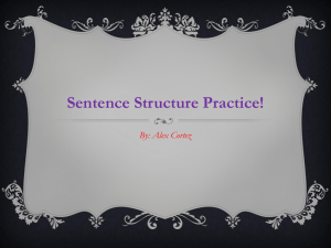 Sentence Practice - Alex C.