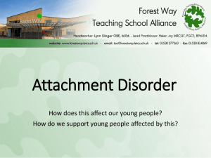 Attachment disorder - Forest Way Teaching School Alliance