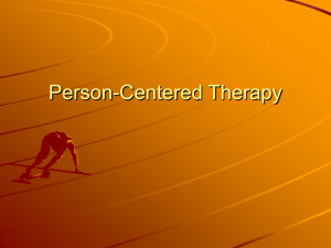 Chapter 5: Personal Centered Therapy